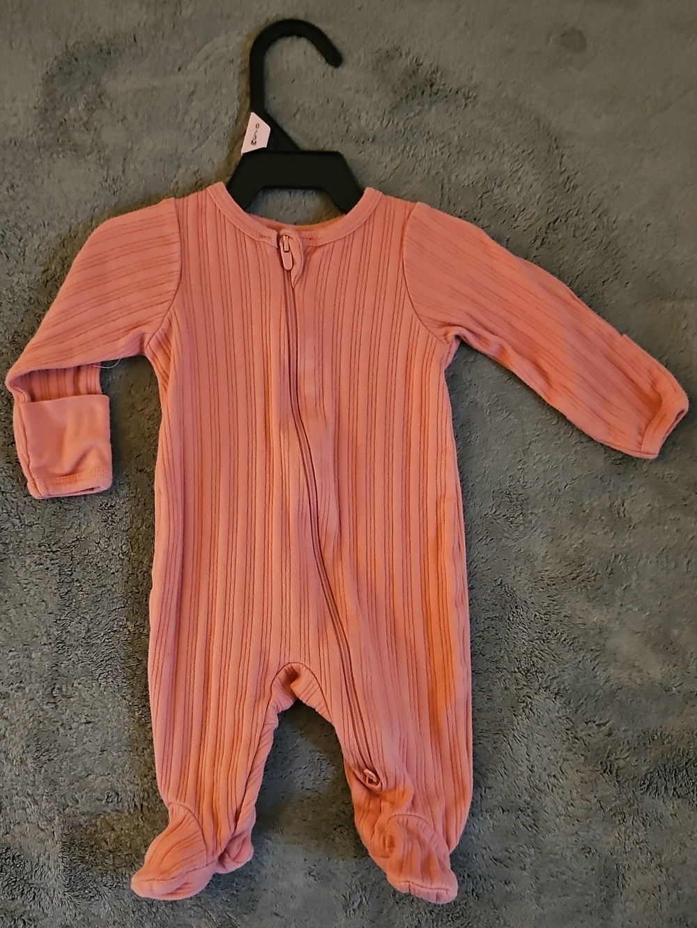 wonder nation Ribbed Footed One-Piece in Dusty Pink